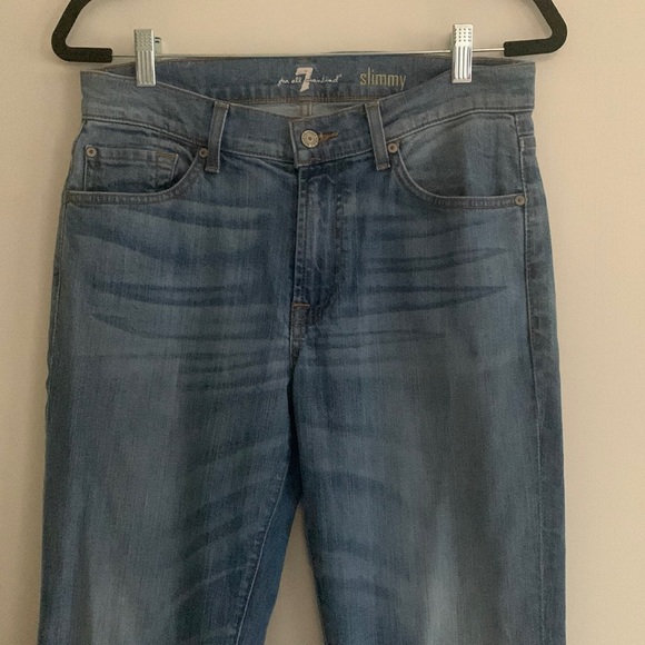 7 For All Mankind Slimmy Straight Jeans Womens Size 30 - Picture 3 of 11